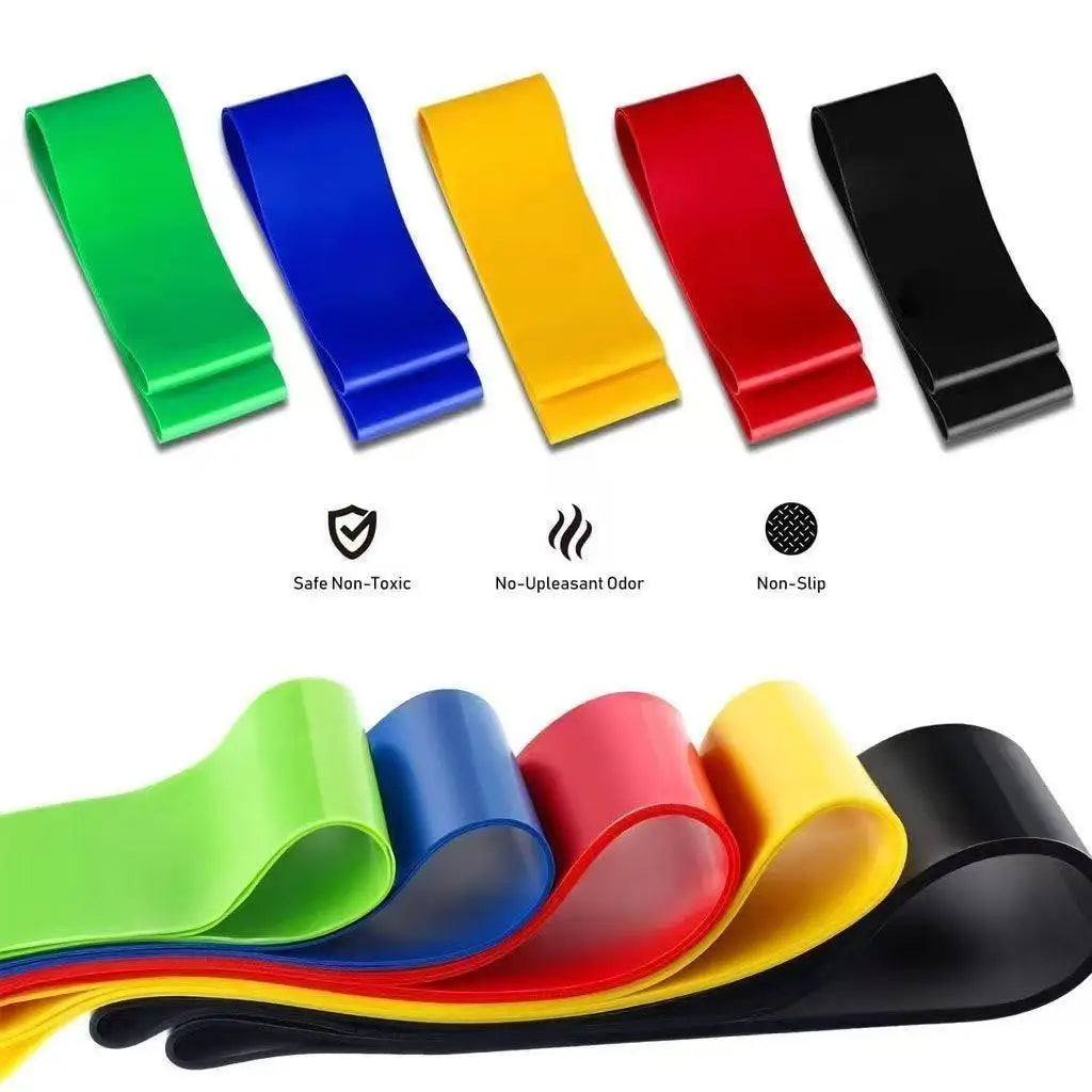 Resistance Bands Set – Elastic Exercise Bands for Yoga, Pilates & Therapy