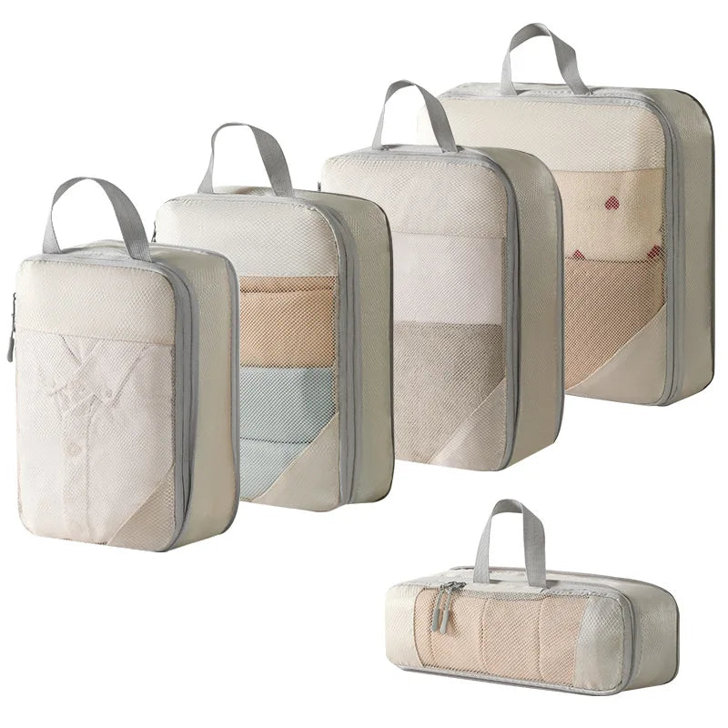 Compression Packing Cubes – Expandable Travel Organizers for Suitcases