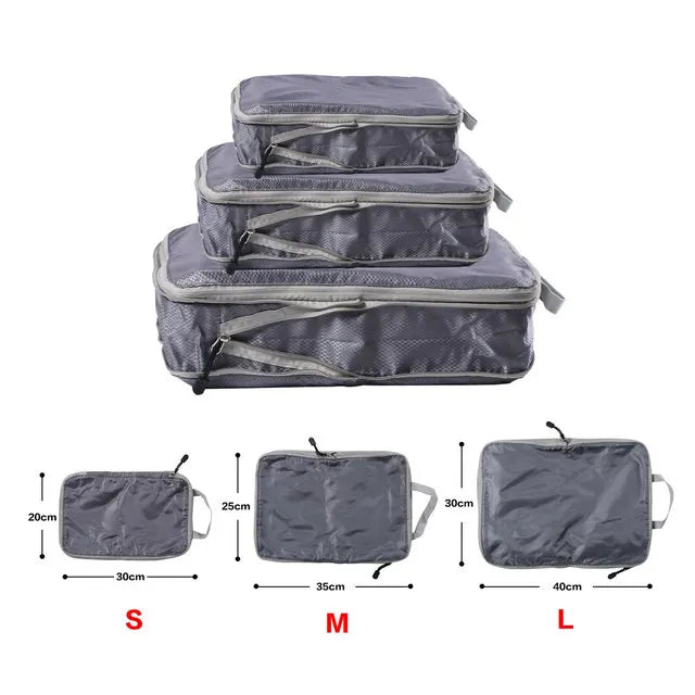 Foldable Packing Cubes – Waterproof Luggage Organizer Travel Bag