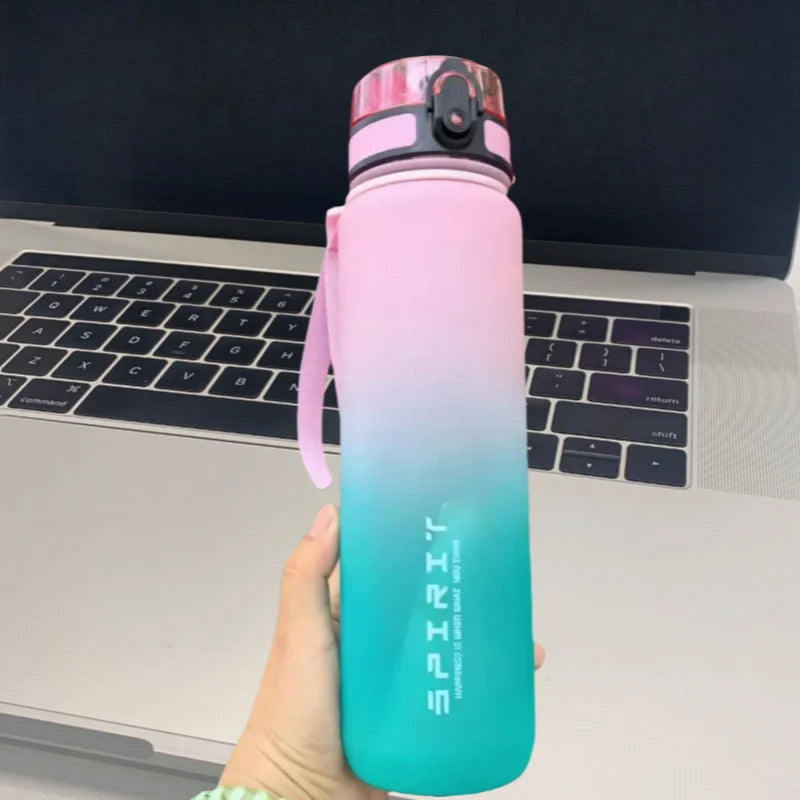 500ml/1000ml Motivational Water Bottle – Leak Proof Sports Bottle
