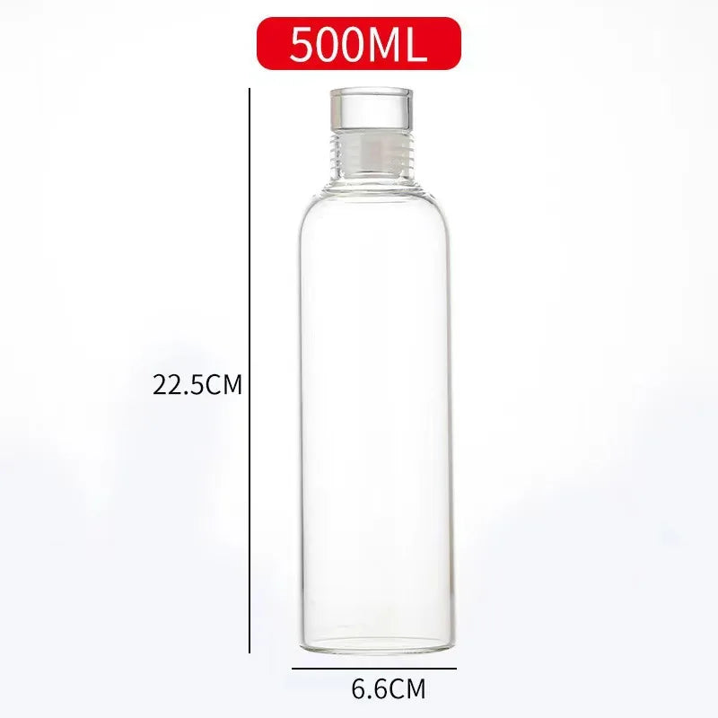 Glass Water Bottle with Leak-Proof Lid – Reusable Eco-Friendly Bottle