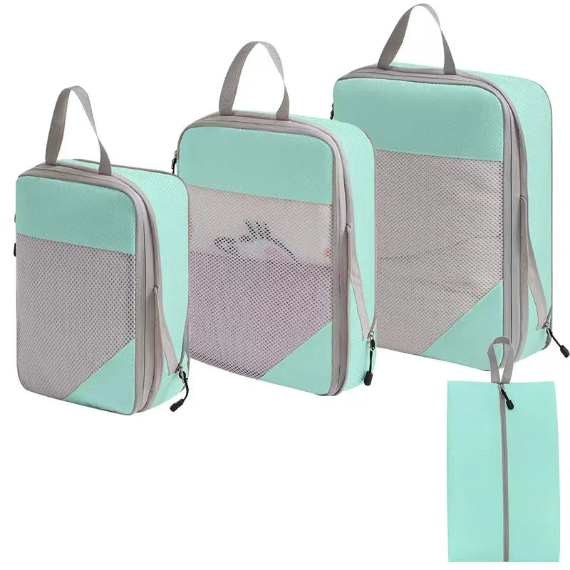 Compression Packing Cubes – Expandable Travel Organizers for Suitcases