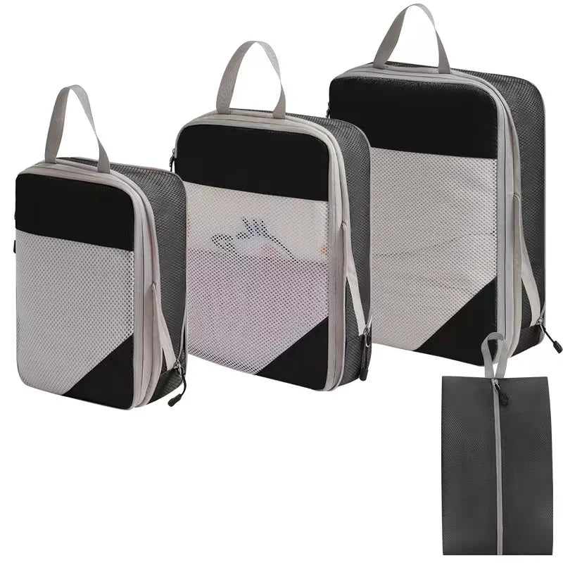 Compression Packing Cubes – Expandable Travel Organizers for Suitcases