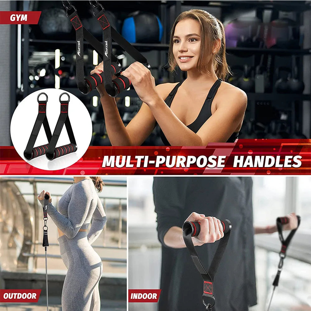Resistance Band Pulley Strap – Home Gym Handle Attachment