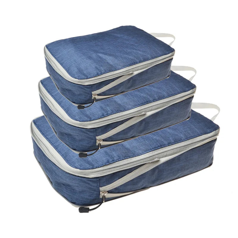 Compressible Packing Cubes – Waterproof Travel Luggage Organizer