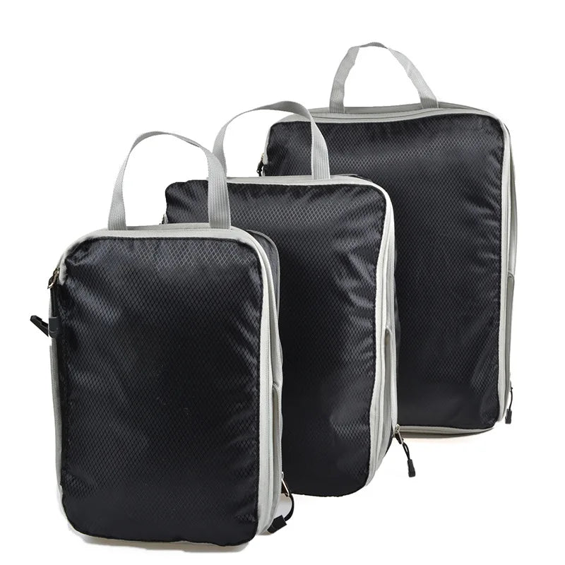 Compressible Packing Cubes – Waterproof Travel Luggage Organizer