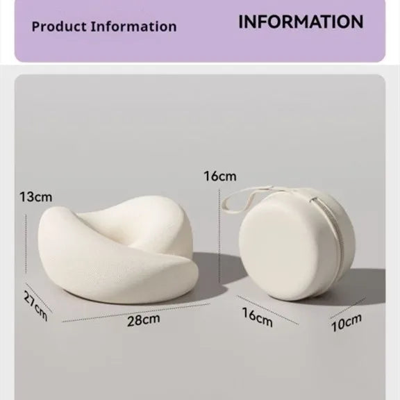Durable U-shaped travel neck pillow for airplane and car travel