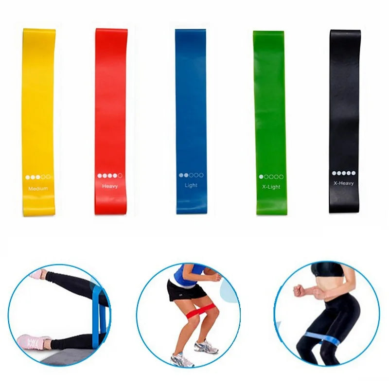 Resistance Bands Set – Elastic Exercise Bands for Yoga, Pilates & Therapy