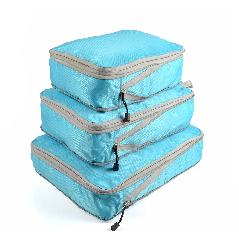 Compressible Packing Cubes – Waterproof Travel Luggage Organizer