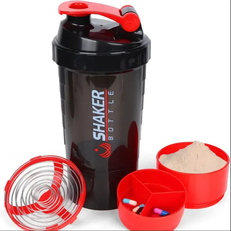 2-Tier Protein Shaker Bottle with Powder Container