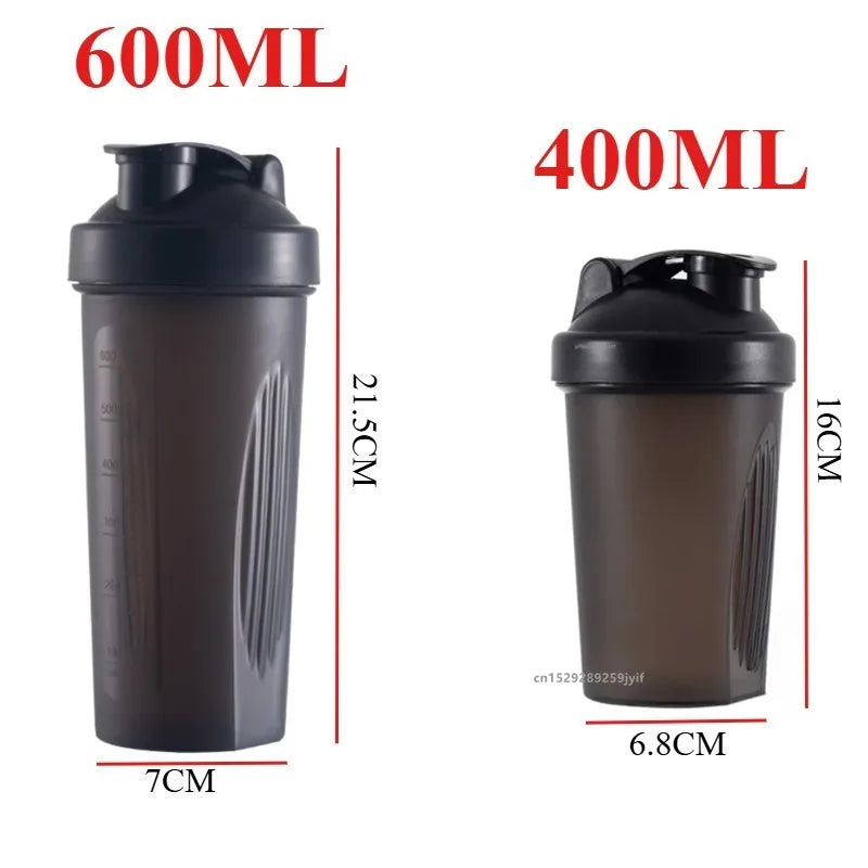 400ml/600ml Protein Shaker Bottle with Whisk Ball