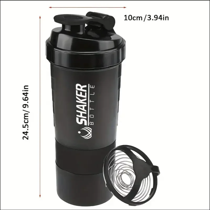 2-Tier Protein Shaker Bottle with Powder Container