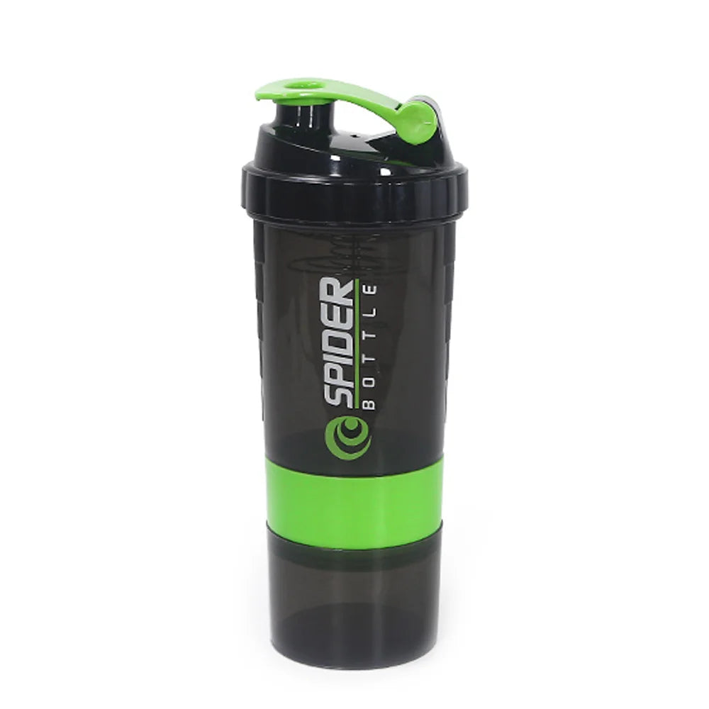 3-Layer Protein Shaker Bottle – Large Capacity Mixing Cup
