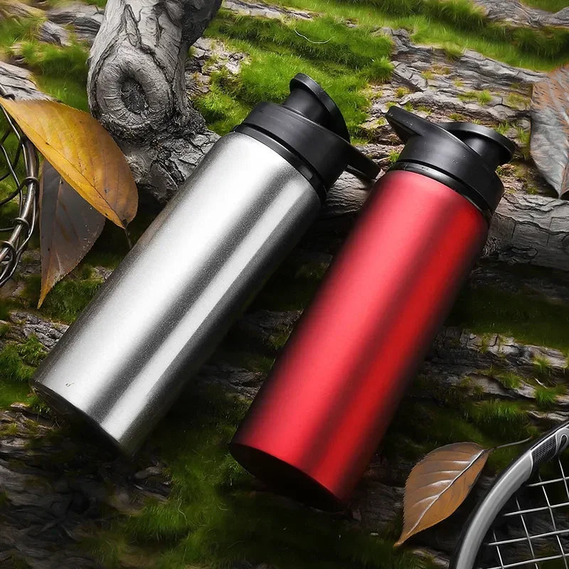 Metal Sports Water Bottle – Leakproof Reusable Travel Cup