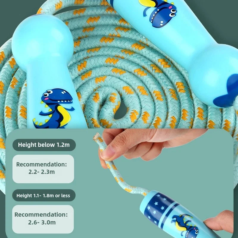 Kids Adjustable Cotton Jump Rope – Cartoon Skipping Rope