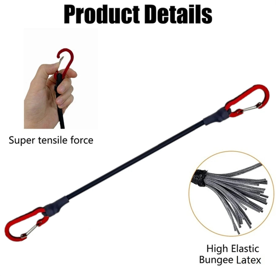 8mm Bungee Cords with Hooks – Elastic Strap for Roof Rack