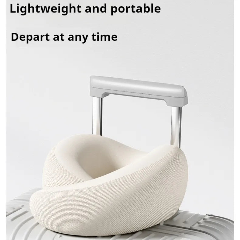 Durable U-shaped travel neck pillow for airplane and car travel