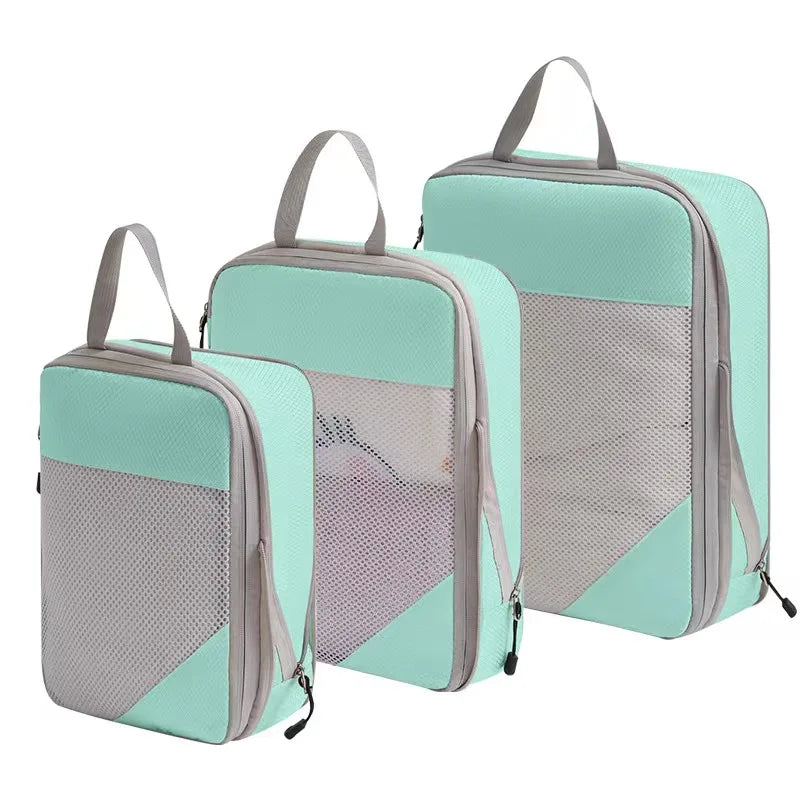 Compression Packing Cubes – Expandable Travel Organizers for Suitcases