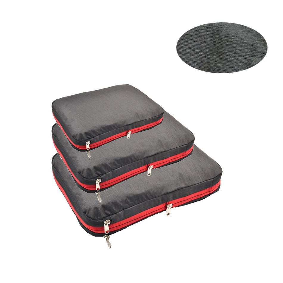Compression Packing Cubes – Waterproof Luggage Organizer Bags