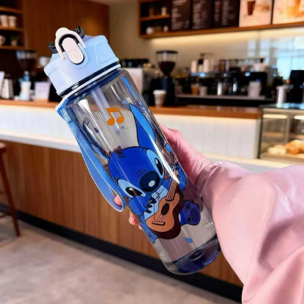 3D Cartoon Print Water Bottle – Durable Reusable Travel Cup