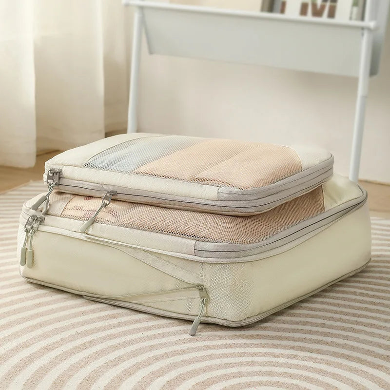 Compression Packing Cubes – Expandable Travel Organizers for Suitcases