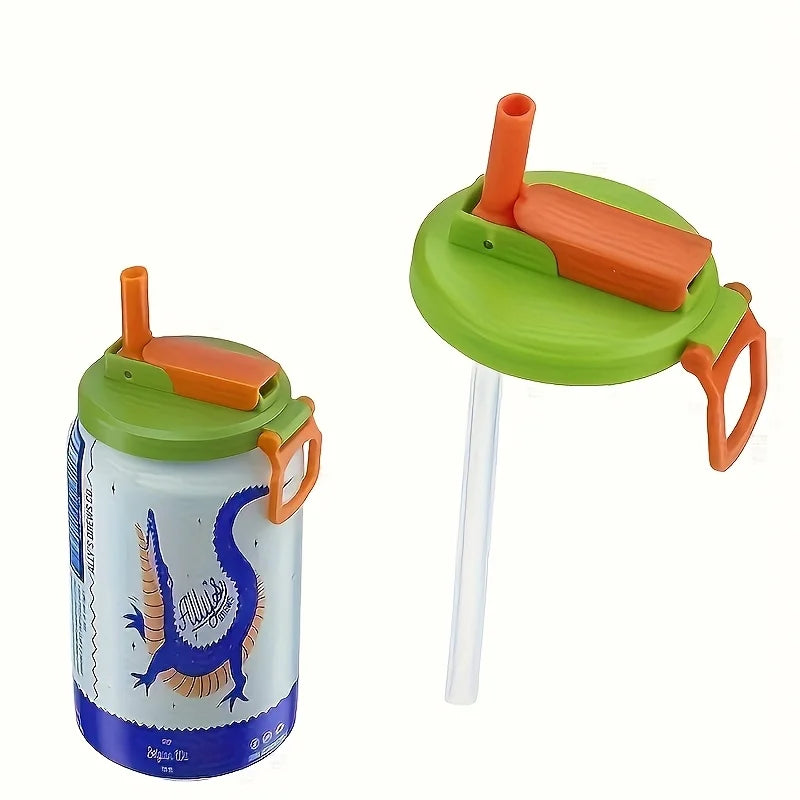 Reusable Can Lid with Straw