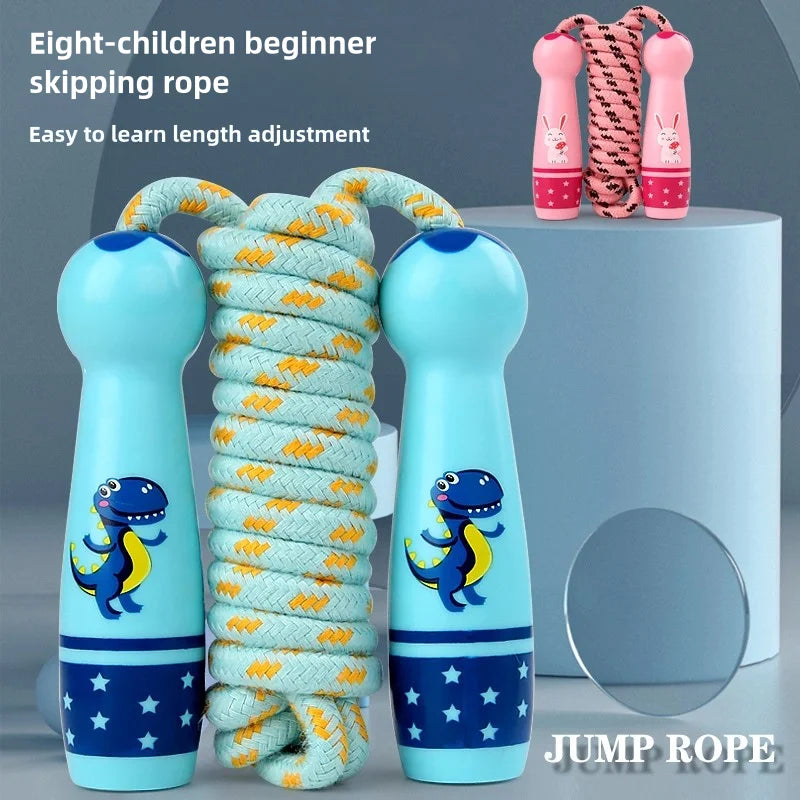 Kids Adjustable Cotton Jump Rope – Cartoon Skipping Rope
