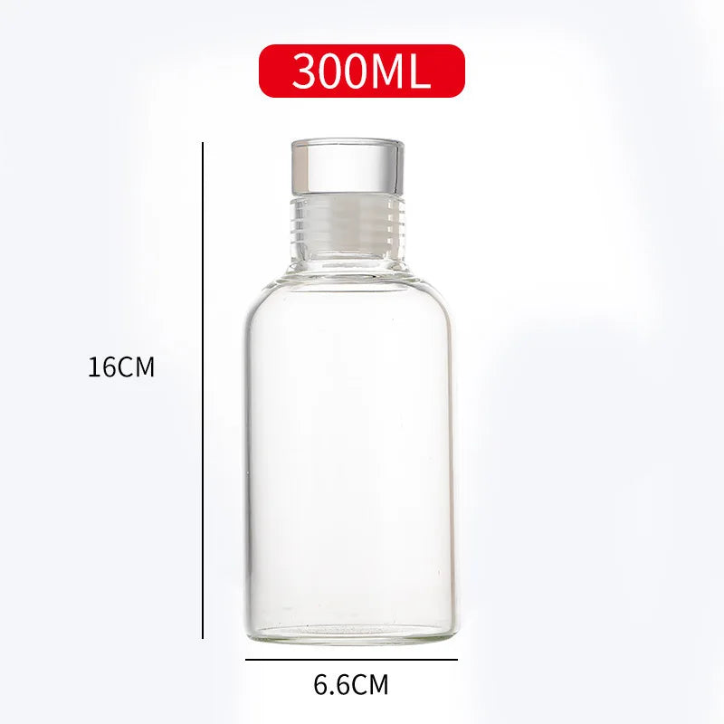 Glass Water Bottle with Leak-Proof Lid – Reusable Eco-Friendly Bottle