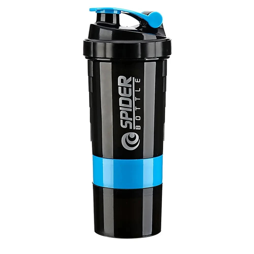 3-Layer Protein Shaker Bottle – Large Capacity Mixing Cup