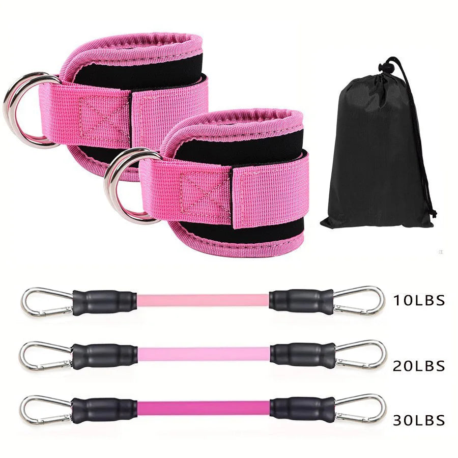 Ankle Straps Resistance Bands Set – Gym Fitness Equipment
