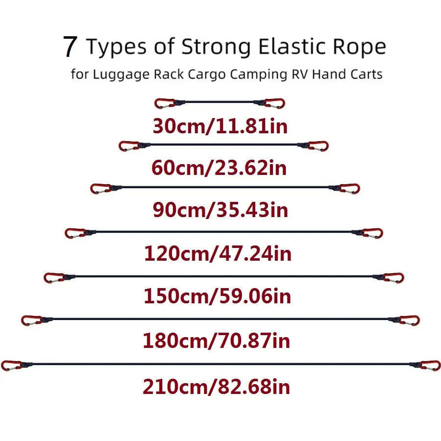 8mm Bungee Cords with Hooks – Elastic Strap for Roof Rack